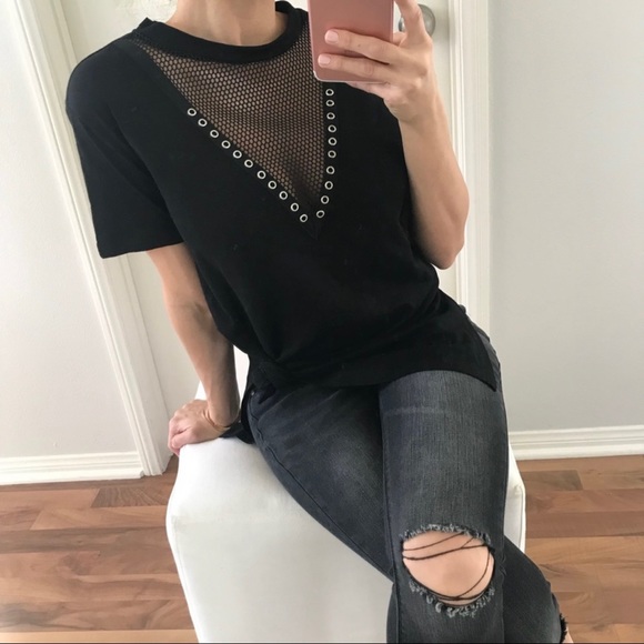 mrsalliexo Tops - mrsalliexo | Lusting Black Netted Tee